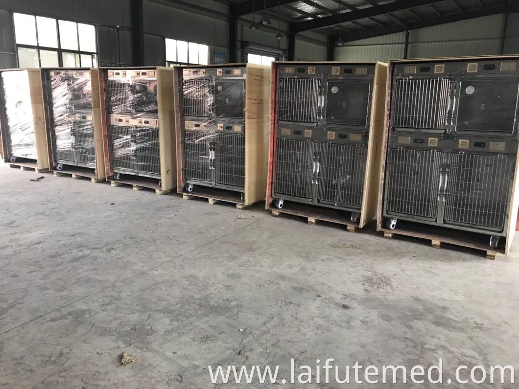 Animal Care Pet ICU Cage for Vet Clinic Hospital Inpatient Oxygen Cabin Cat Dog Stainless Steel House